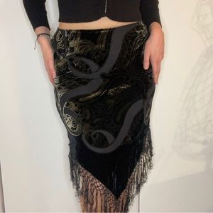 Whimsical fringe skirt